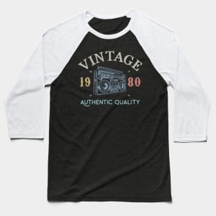 39 Years Old 1980 Vintage 39th Birthday Anniversary Gift Baseball T-Shirt